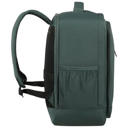 American Tourister Mochila Take2cabin S/M para Portátil 15.6", Maleta de Cabina 26.5L Bajo Asiento, Verde Oscuro, Hecha con PET Reciclado, Ref. 159226-1257